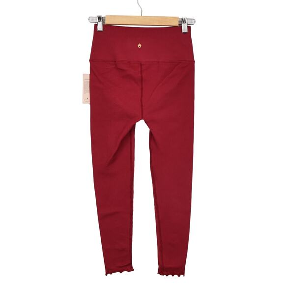 Spiritual Gangster Love Sculpt 7/8 Ruffle Legging Ruby Red Size XS/S NWT - Picture 6 of 8